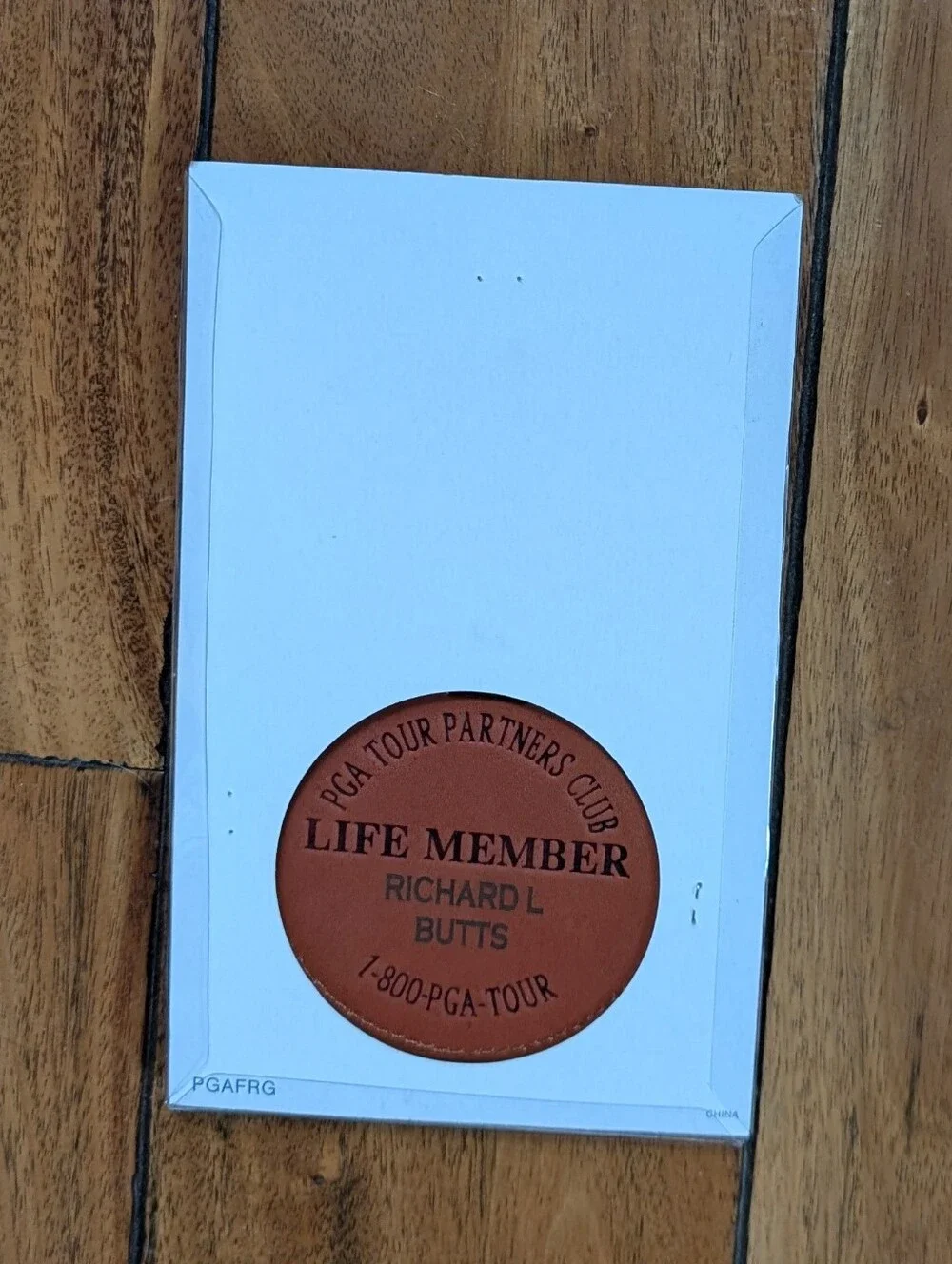 PGA Tour Vintage Leather Golf Bag Tag (OS)